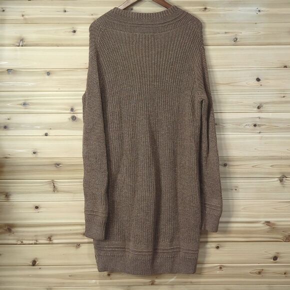 La Ligne Sweater Dress Womens Medium Brown 100% Merino Wool Made in Italy - Picture 6 of 11